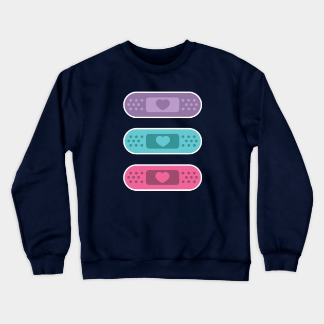 Kawaii Pastel Plasters Crewneck Sweatshirt by Sasyall